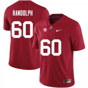NCAA Men's Alabama Crimson Tide #60 Kendall Randolph Stitched College Nike Authentic Crimson Football Jersey NM17Y65AG
